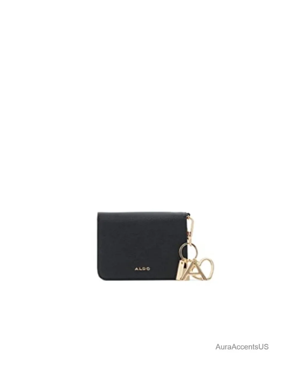 Faux Leather Envelope Wallet with Magnetic Closure and Bow Embellishment